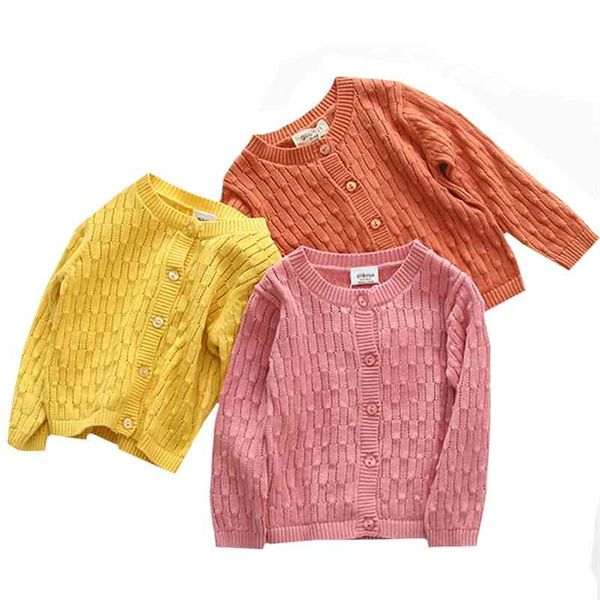 

spring brand autumn cotton coat baby children's clothing boys girls knitted cardigan sweater kids wear 210417, Blue