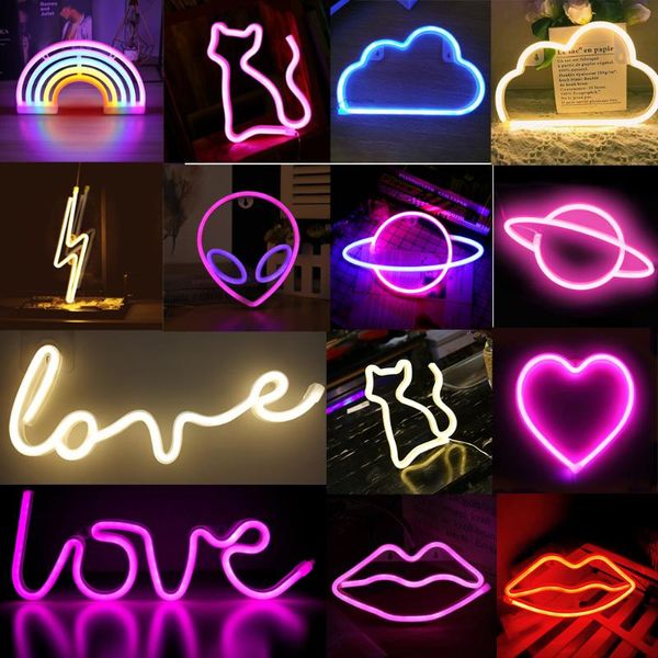 

other lighting bulbs & tubes led planet neon light colorful night valentine's day gift wedding party decoration love