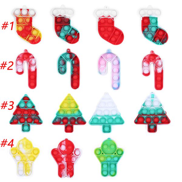 

fidgeti toys christmas finger bubble decompression silicone press candy socks deskeducational toy