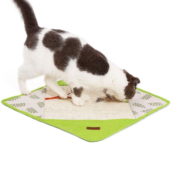 Katze Spielzeug Bett Spielen Interaktive Fangen Decke Multifunktion Mit Sound Papier Spielzeug Sisal Japanischen Stil Geschenke Krallen Pad Scratch Matte