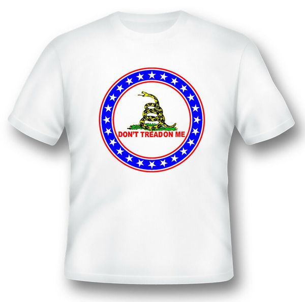 

don't tread on me 2nd amendment ar15 red white blue black or white tee., White;black