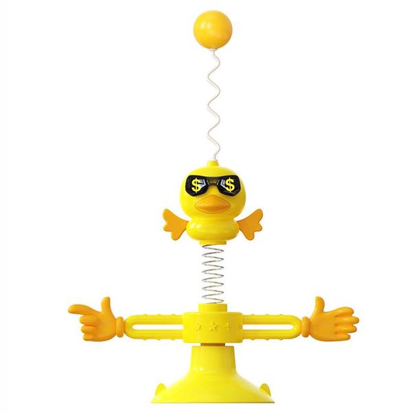 

cat toys interactive play reduces boredom tumbler indoor toy funny with suction cup teaser spring ball rotating kitten exercise