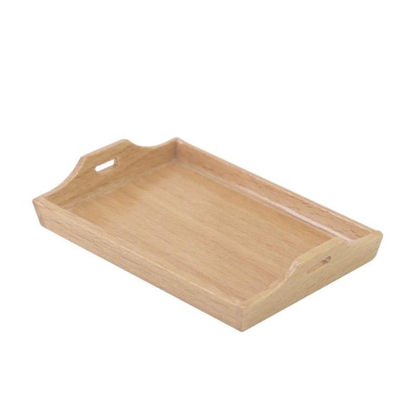

1pcs simple wooden serving tray dining room tableware household storage plate for kitchen shop & organization