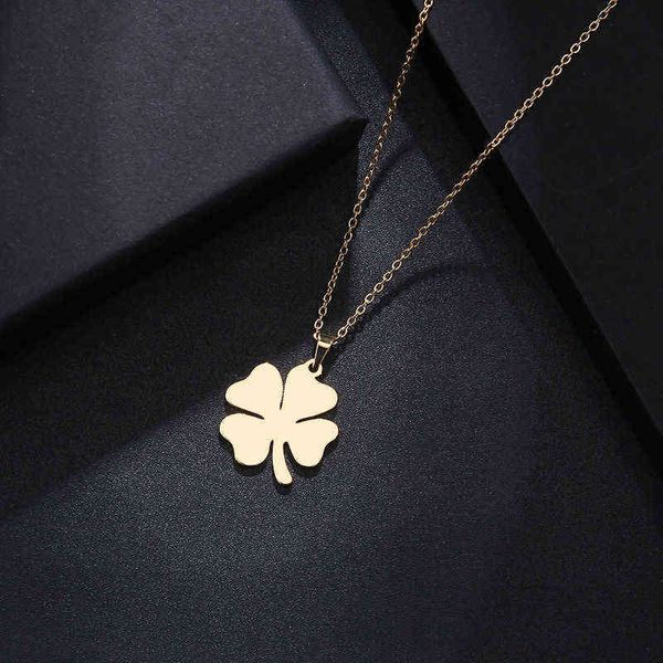 

dotifi stainless steel necklace for women man lover's clover gold and silver color pendant engagement jewelry