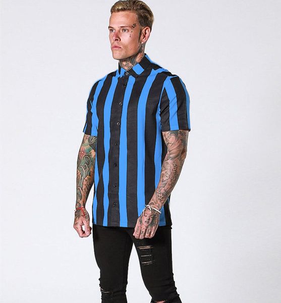 

men's polo shirt classic striped trend casual short sleeve lapel t-, White;black
