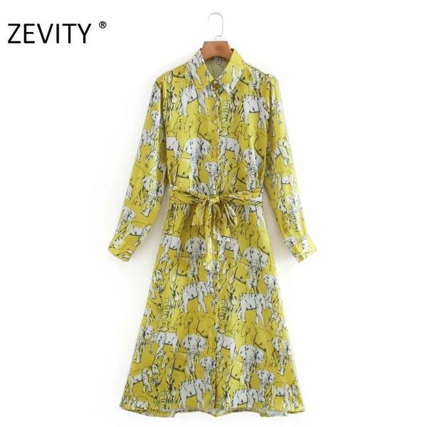 

zevity women vintage animal print bow sashes shirt dress office lady long sleeve casual vestido chic business dresses ds4406 210419, Black;gray