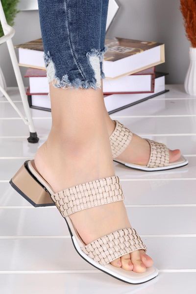 

slippers woggo pnt 366026 skin 4 cm heel casual female, Black