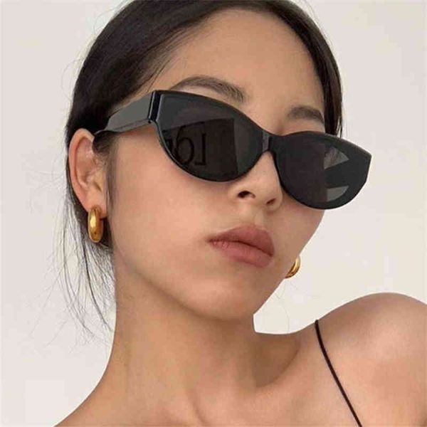 

The New Retro Oval Frame Sunglasses Personality Catwalk Small Frame Sunglasses Glasses Men's/Women's Universal UV400 Eyewear Glass, White;black