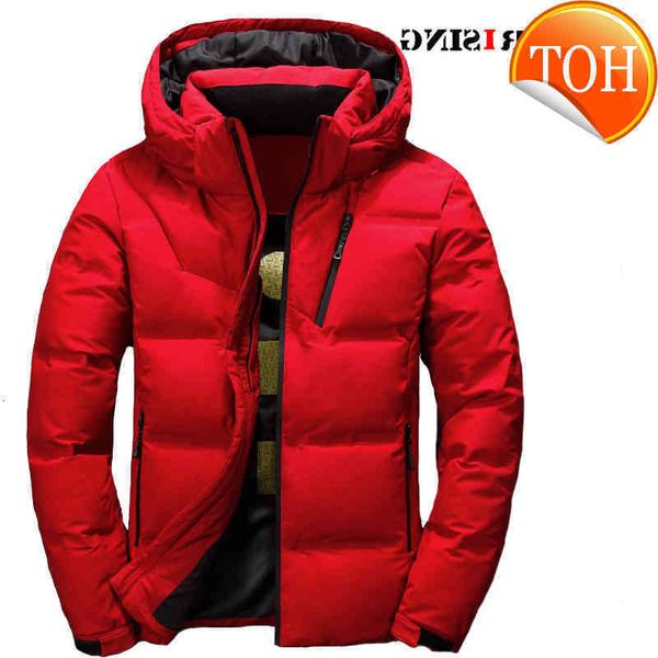 

coat m-4xl men piumino down uomo inverno 4 color doudoune jacket hooded windproof outerwear casual white coats 18518-5, Black