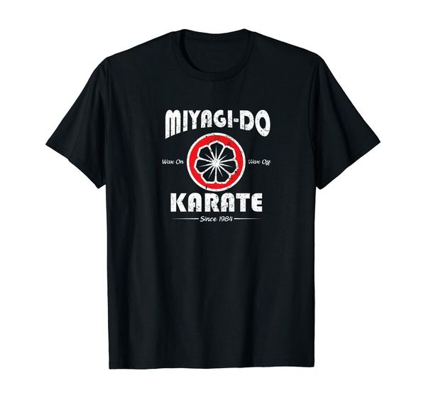 

retro miyagi-do karate dojo wax on wax off t-shirt black s-5xl, White;black