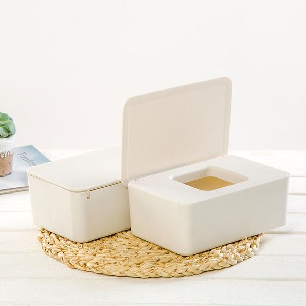 

tissue boxes & napkins wet wipes dispenser holder storage box case with lid dustproof for home office js23