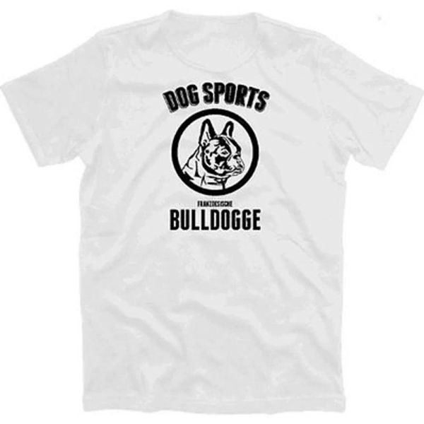 

perro sports - francÃ©s bulldog franzoesische camiseta s-xxxl, White;black