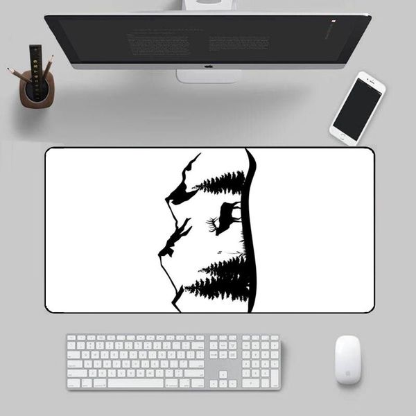 

mouse pads & wrist rests elk evergreen trees and mountains large gaming pad office desk lapkeyboard mat