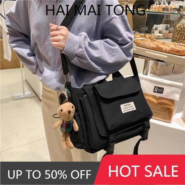 

outdoor bags japan style 2021 women shoulder messenger bag cute waterproof nylon fashion crossbody handbags large capacity travel purse