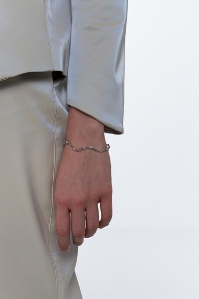 

wavy bracelet design sense accessories cold wind simple women's fashion jewelry link, chain, Black