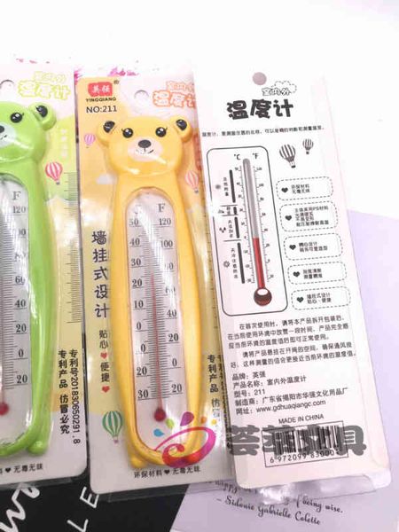

household indoor and external wall hanging thermometer cartoon cute bear thermometer students learn thermometer hygrometer