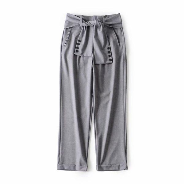

women's pants & capris in 121-68-1664 european and american fashion casual button cultivate morality, Black;white