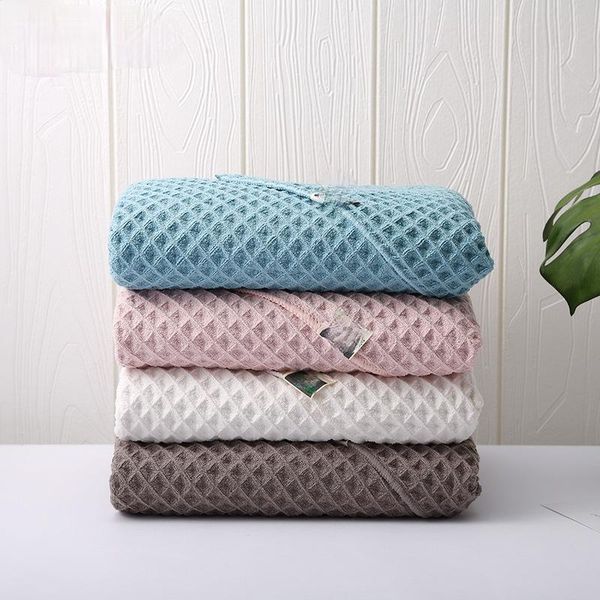 

towel japanese waffle bath towel, soft absorbent large honeycomb mesh and easy to dry beach