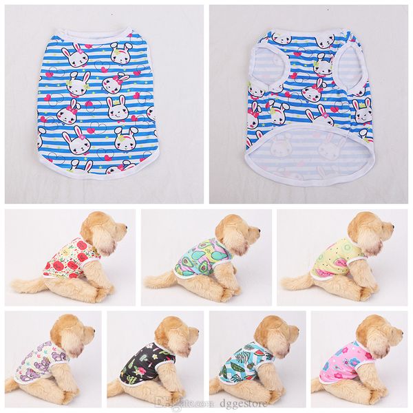 

10 color dog apparel sublimation dogs clothes vest waistcoat spring summer pleasantly cool pet vests ventilation non stick hair shirt for sm