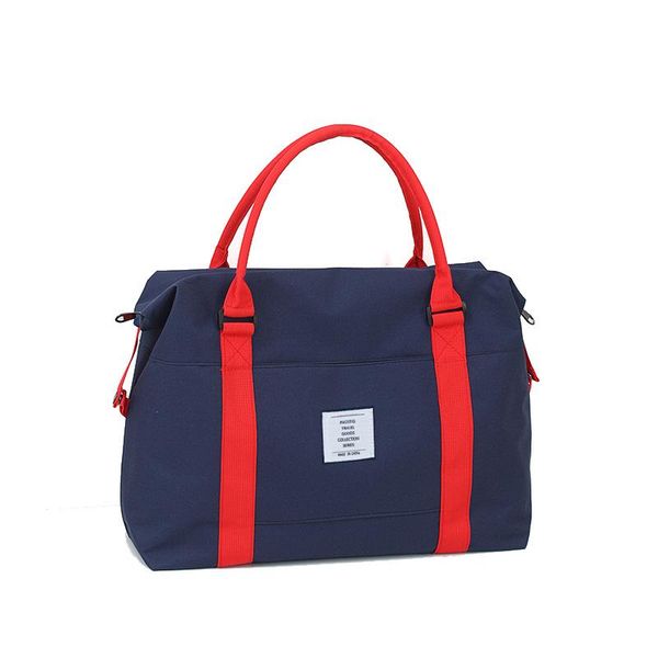 

duffel bags korean simple handbag large-capacity travel bag female double-layer clothing storage waterproof portable luggage