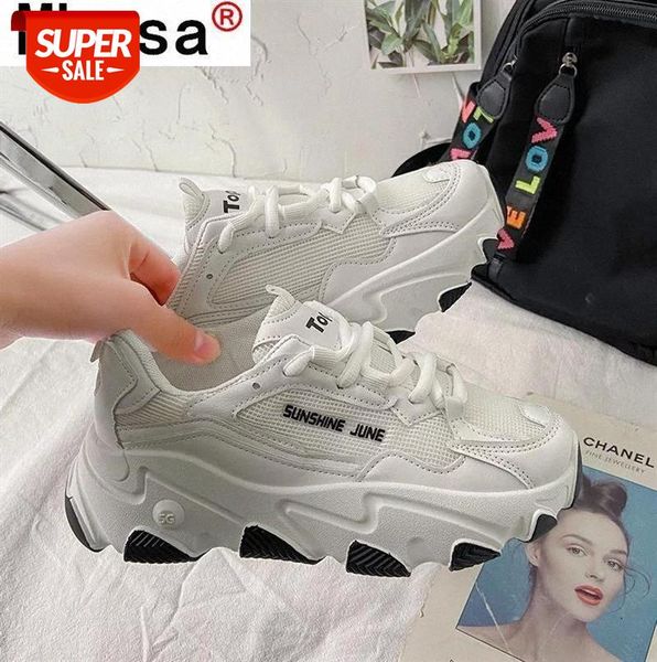 

autumn new 2021 women's vulcanize shoes fashion lace-up low-heeled women casual outdoor comfortable round head sneakers #mi9j