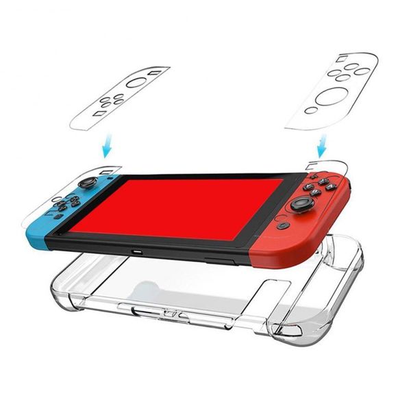 

portable game players transparent 13*18 gamepads clear back bag protective cover case for switch ns nx cases ultra thin pc