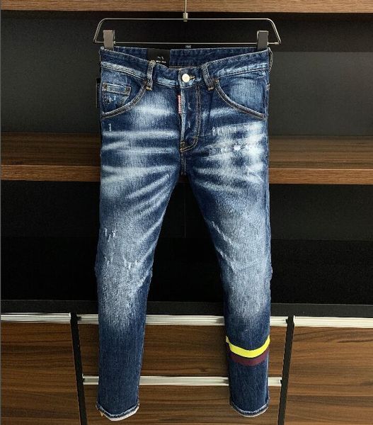 

women's jeans women/men ripped for pants biker outwear men 9801, Blue