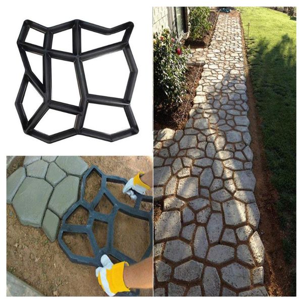 

garden decorations pavement mold diy path making manually paving cement brick tool stepping stone block buildings maker