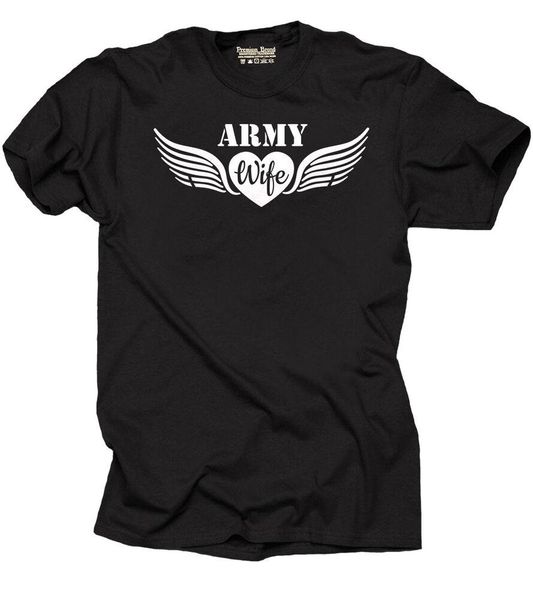 

army wife t-shirt tee shirt army military soldier wife tee shirt, White;black