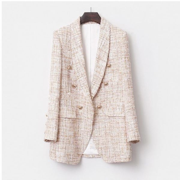 

women's jackets jacket khaki tweed women sequins flash fabric one-piece spring / autumn coat ladies small fragrant wind, Black;brown