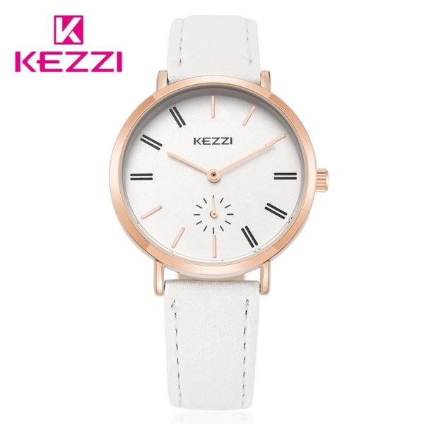 

kezzi brand simple ladies watch for women leather watches waterproof quartz wrist female 2021 zegarek damski wristwatches, Slivery;brown