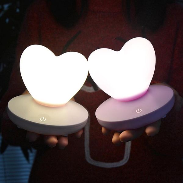 

strings adjustable romantic heart shape table lamp touch control night light usb led lights decoration for day sweetheart wife's gifts