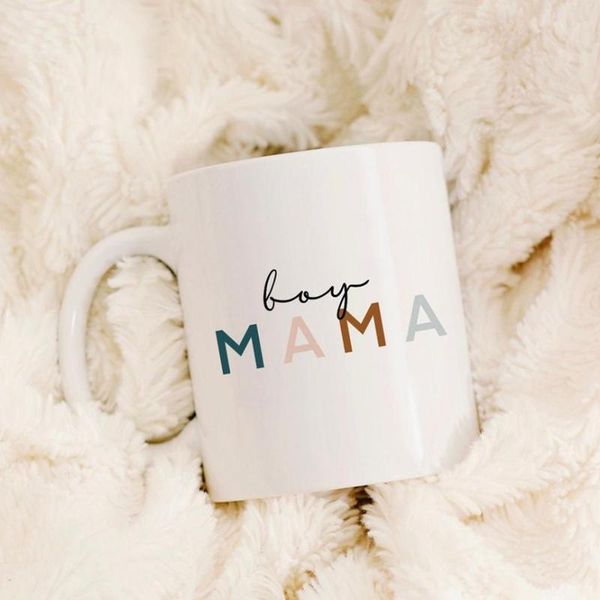 

mugs boy mama coffee mug mom of boys coffe cup personality ceramic fuel gift