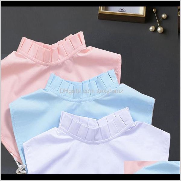 

blouses shirts womens clothing apparel drop delivery 2021 white cotton lapel for detachable fake collar women half shirt clothes acc qyltxz