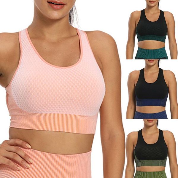 

yoga vest strap women sports bra professional quick dry padded shockproof gym fitness running sport brassiere outfit