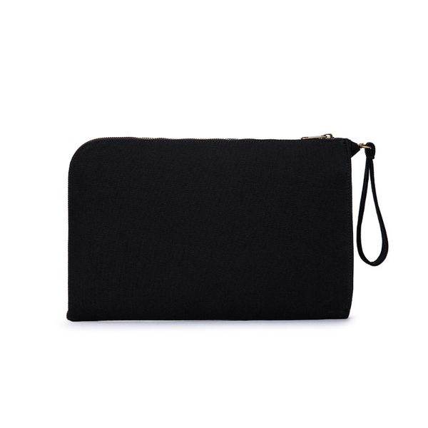 

literary canvas zipper file bag large capacity liner storage cosmetic bags & cases