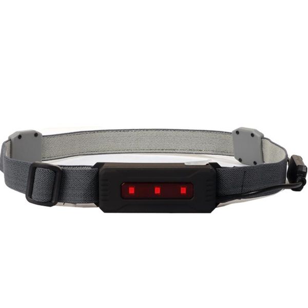 

headlamps hi-beam work light soft led headlamp usb rechargeable waterproof elastic headband cob+red for outdoor running tb