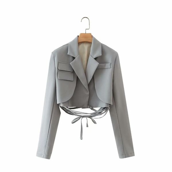 

women's suits & blazers zzjuly 2021 short grey suit for autumn, White;black