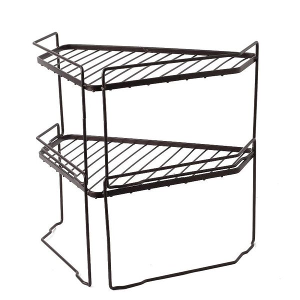 

kitchen storage rack countercounter corner shelf spice seasoning bathroom shower caddy organizer drain & organization