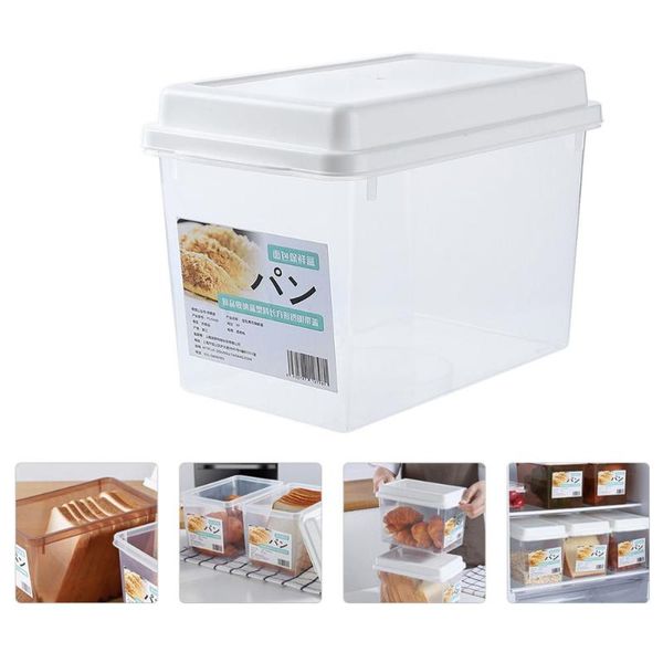 

storage bottles & jars 1pc grain box container with lid canister (white)