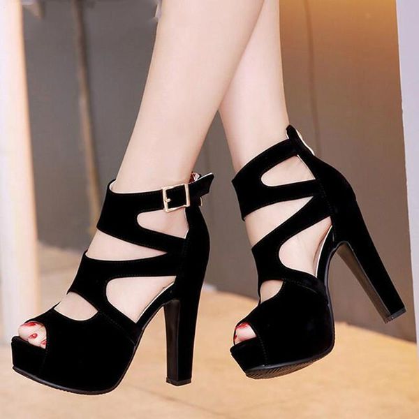 

summer european and american super high heel women shoes black rome sandals