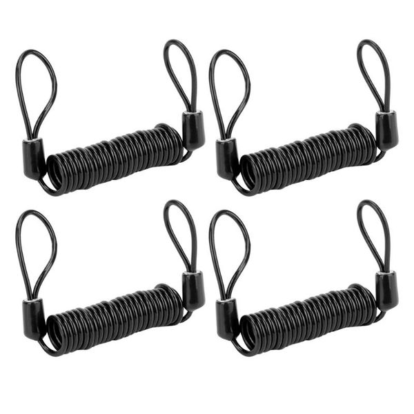 

bike locks 4pcs professional anti-theft lock wires reminder disc brake (black)