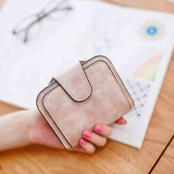 

leather women wallet hasp small and slim coin pocket purse wallets cards holders brand designer, Red;black