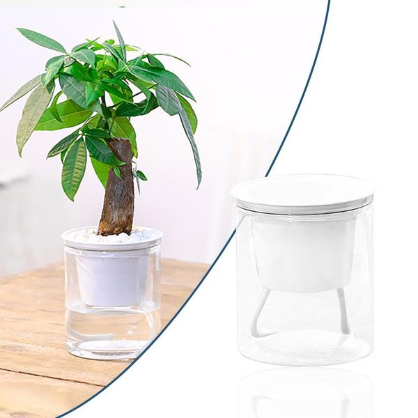 

automatic water-absorbing plastic hydroponic flower pot succulent bonsai plant macetas decorativas gardening planters & pots