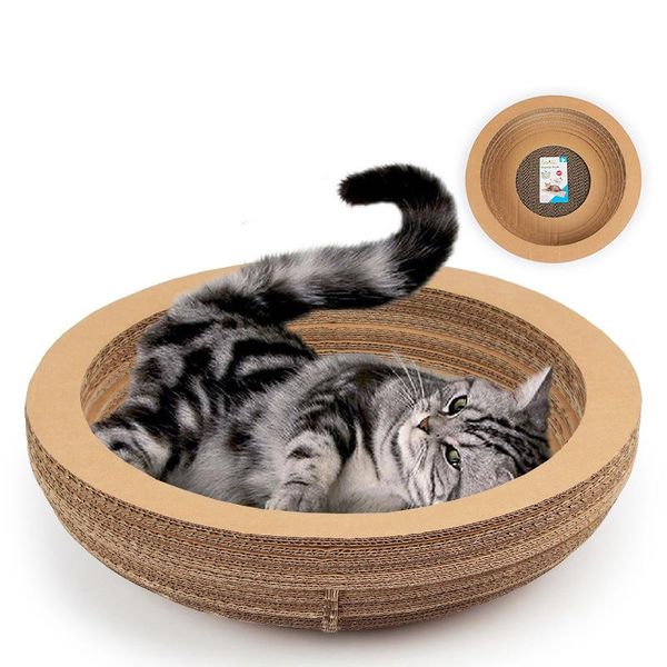 

cat beds & furniture bed bowl-shaped kitten corrugated paper toys scratching cats mat for grinding litter claw supplies board pet