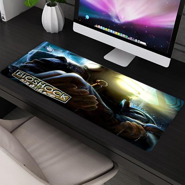 

mouse pads & wrist rests anime bioshock super size gaming pad rubber non slip desk mause durable table mats 900x400 keyboard ma