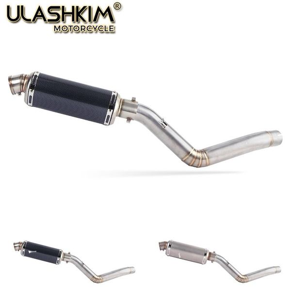 

motorcycle exhaust system trk502 muffler pipe racing middle link slip on for benelli trk 502 db-killer