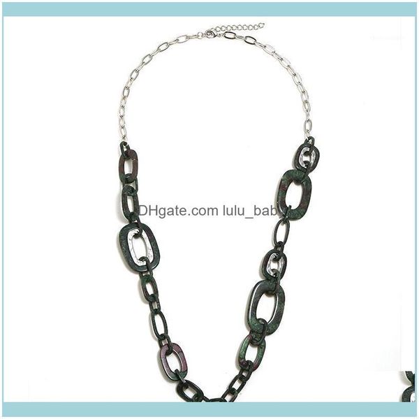 

chains necklaces & pendants jewelrychains statement long acrylic chain necklace women jewelry choker harajuku collares boho colar collier bi, Silver