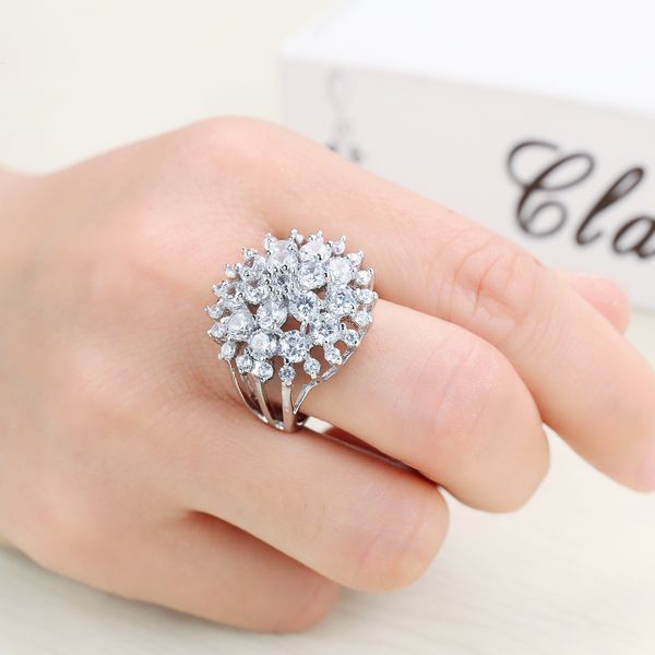 

jewelry selling jewelry creative zircon ring women's hand, Slivery;golden