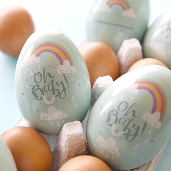 

gift wrap baby shower box easter egg iron boxes oh 100 day rainbow blue 1st birthday party decoration kids favor cloud candy bag
